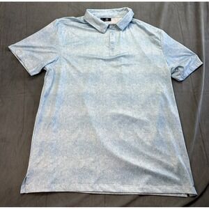 Greenside Golf Short Sleeve Polo Shirt Turquoise White Floral Pattern Mens 2XL